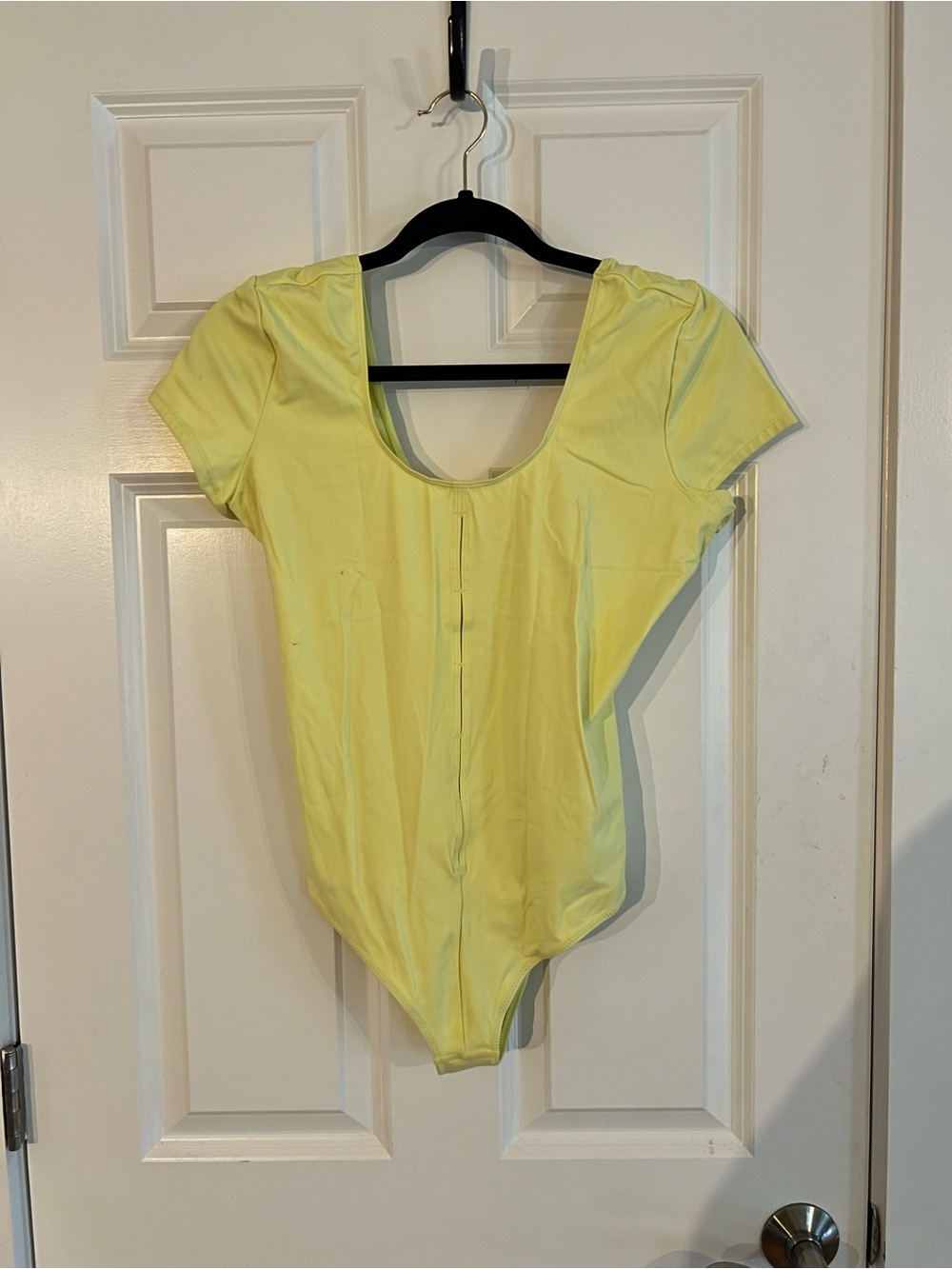 HALARA Short-Sleeve One-Piece Bodysuit in Yellow